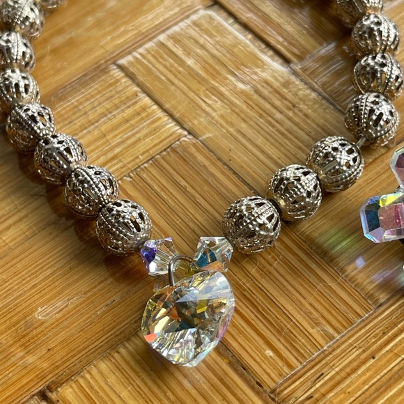 🌟HOST PICK!🌟🌹Swarovski heart bracelet and matching clip earrings, vintage - Picture 3 of 8